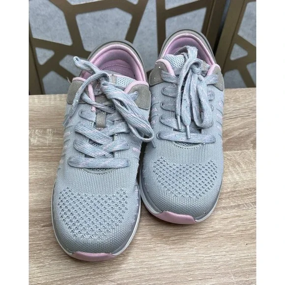 Zeba Walking Shoes Sneakers Womens Size 8.5 Gray Rose Pink Comfort - Picture 6 of 12